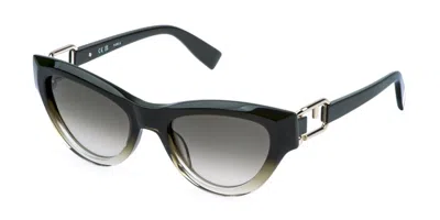 Furla Sfu982 07c7 Occhiali Da Sole Verdi Per Donna In Black