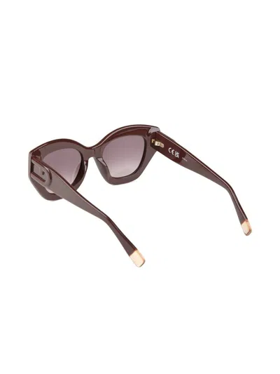 Furla Sfu985 Cat-eye Gradient Lens Acetate Sunglasses In Brown
