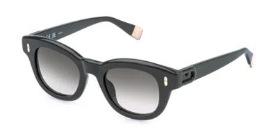 Furla Sfu986 06s9 Men's Sunglasses Green Size 48