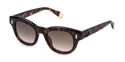 Furla Sfu986 0agh Occhiali Da Sole Tartarugatishell Per Uomo In Brown