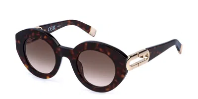 Furla Sfu987 0agh Occhiali Da Sole Tartarugatishell Per Uomo In Burgundy
