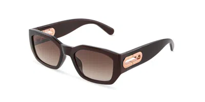 Furla Sfub07 07gn Men's Sunglasses Brown Size 54