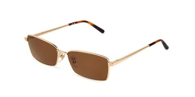 Furla Sfub18 0349 Men's Sunglasses Gold Size 58 In Brown