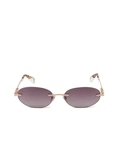 Furla Sfub29 Metal Oval Sunglasses In Pink