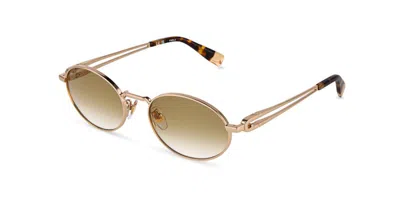 Furla Sfub30 0300 Men's Sunglasses Gold Size 55