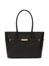 Furla Shopping Bag Goccia L Black Leather In Black