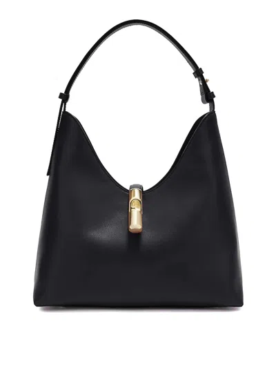 Furla Leather Hobo Bag In Black
