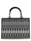 Furla Opportunity Small Tote Bag In Toni Black Denim In Toni Grigio