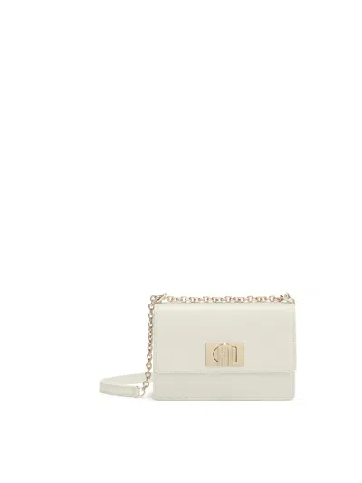 FURLA SHOULDER BAG 1927 MINI LEATHER CREAM COLOR