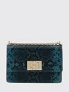 Furla Arco Python-print Crossbody Bag In Blue