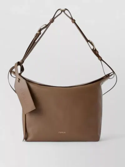 Furla Shoulder Bag Soft Structure Lightweight Design In Brown