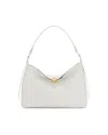Furla Sfera Soft L Shoulder Bag In Marshmallow Color Leather In White