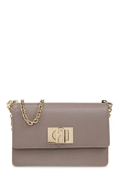 Furla Shoulder Bag With Structured Silhouette And Gold-tone Clasp In Multi