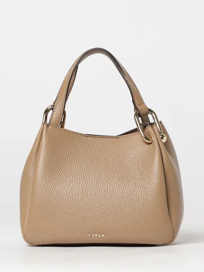 Furla Shoulder Bag Woman Color Beige In Brown