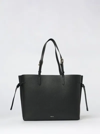 Furla Ava Large Tote Bag In Black