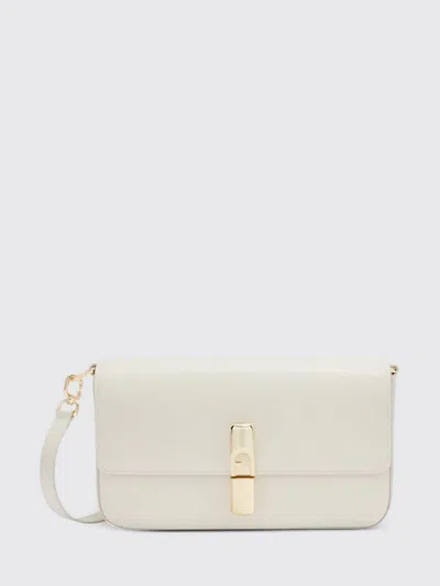 Furla Iride Crossbody Bag In Fine Hammered Leather In Purple