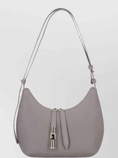 Furla Shoulder Bags With Adjustable Strap And Metal Hardware In Gray