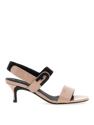 Furla Sign Sandals In Nude & Neutrals