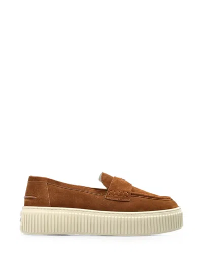 Furla Sky Suede Slip-on Sneakers In Brown