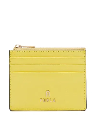 Furla Small Camelia Zipped Card Holder In White