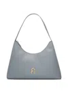 Furla Small Curved-top Tote Bag In Blue