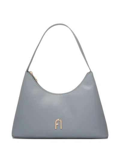 Furla Small Curved-top Tote Bag In Blue
