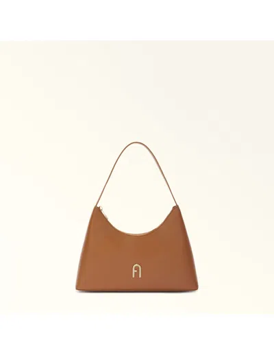 Furla Small Diamante Shoulder Bag In Brandy