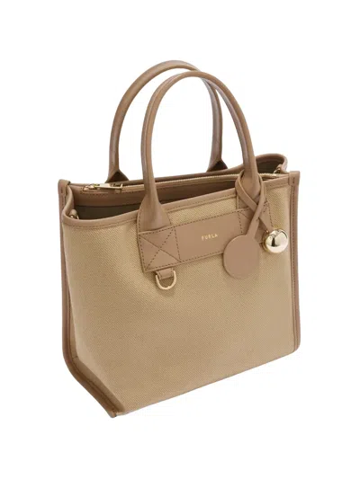 Furla Small Divide It Tote Bag In Brown
