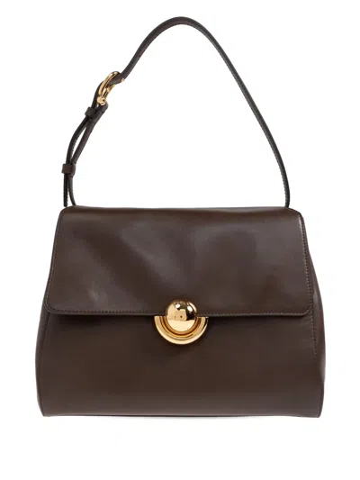 Furla Small Domus Shoulder Bag In Brown
