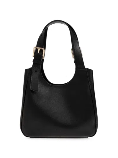 Furla Small Dora Buckle-detail Leather Tote Bag In Black