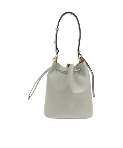 Furla Small Drawstring Bucket Bag In Gray