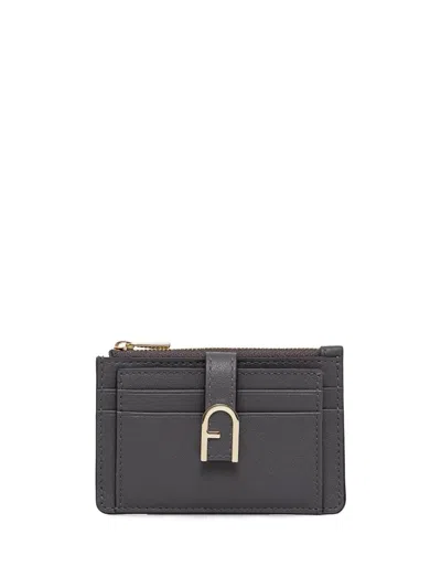 Furla Small Flow Cardholder In Grey