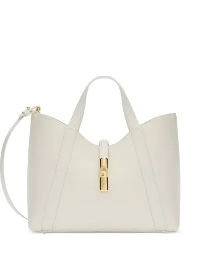 Furla Small Goccia Grained-leather Tote Bag In Pattern