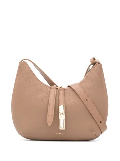 Furla Small Goccia Shoulder Bag In Brown