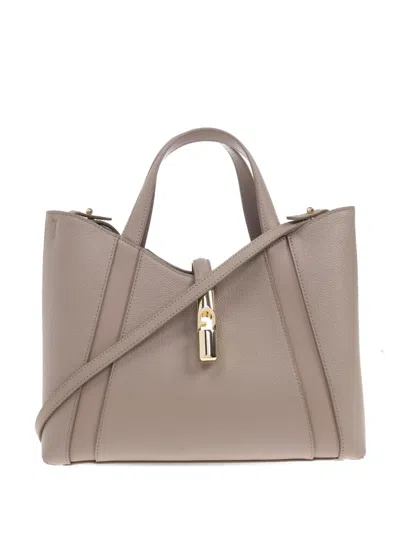 Furla Small Goccia Tote Bag In Gray