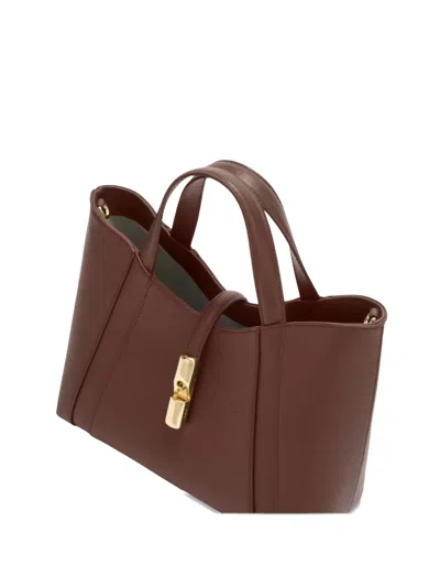 Furla Small Goccia Tote Bag In Brown