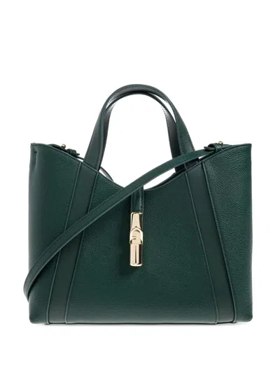 Furla Small Goccia Tote Bag In Green