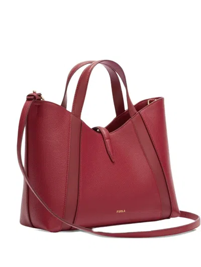 Furla Small Goccia Tote Bag In Red