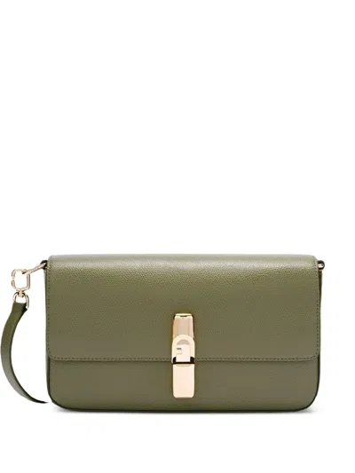 Furla Small Iride Leather Cross Body Bag In Green