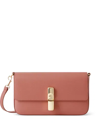 Furla Small Iride Leather Cross Body Bag In Pink