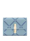 Furla Small Iride Patterned Wallet In Blue