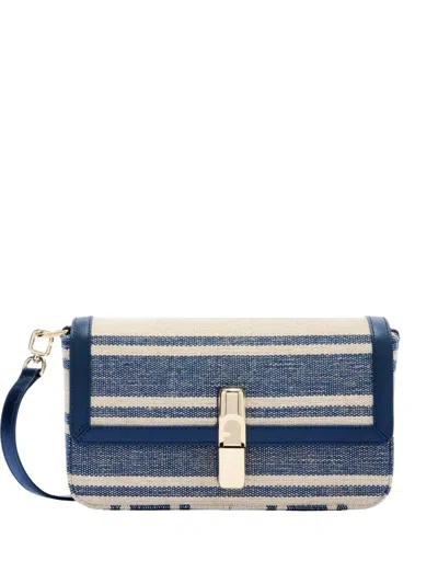 Furla Small Iride Striped Crossbody Bag In Blue