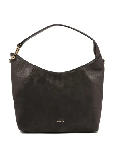 Furla Small Lara Panelled Tote Bag In Brown