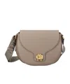 Furla Logo Plque Foldover-top Shoulder Bag In Nude