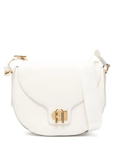 Furla Small Lotus Cross Body Bag In White