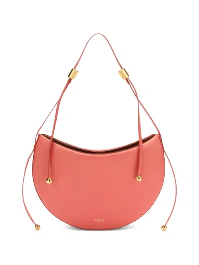 Furla Small Moonstone Leather Shoulder Bag In Pink