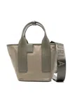 Furla Structured Tote Bags With Top Handles And Detachable Strap In Gray
