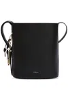 Furla Small Roxie Leather Bucket Bag In Black