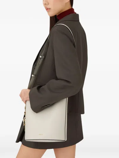 FURLA SMALL ROXIE LEATHER BUCKET BAG