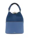 Furla Sphere S Detachable Strap Bucket Bag In Blue